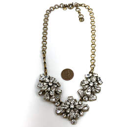 Designer J. Crew Gold-Tone Floral Crystal Cut Stone Statement Necklace alternative image