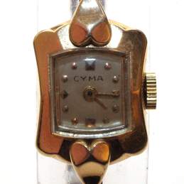 CYMA 14K Yellow Gold Vintage 17 Jewels Swiss Made Ladies Watch alternative image