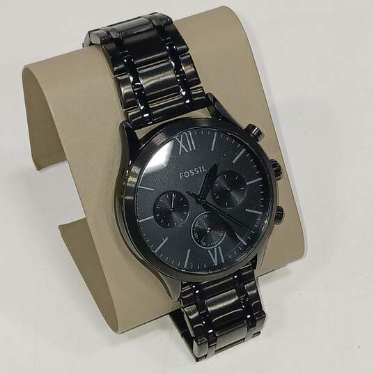 Fossil Fenmore Black Wristwatch in Tin Box image number 2