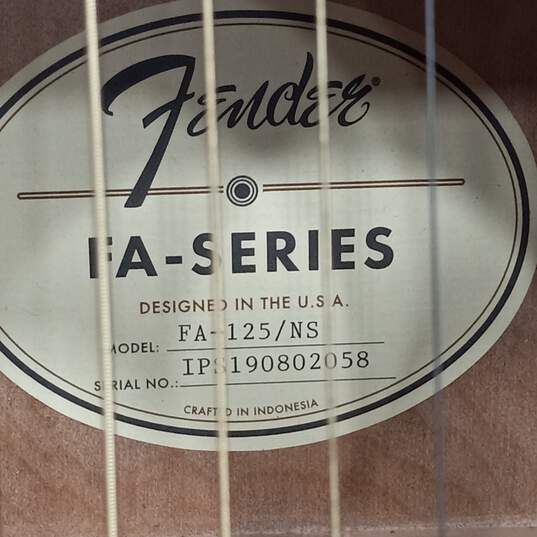 Fender FA-Series Acoustic Guitar Model FA-125/NS image number 6