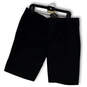 NWT Womens Black Flat Front Slash Pocket Regular Fit Chino Shorts Size 14 image number 1