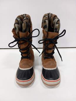 Sorel Waterproof Suede Lace Up Snow Boots Size 5 alternative image