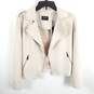 Tahari Women Beige Faux Leather Open Jacket S NWT image number 1