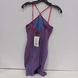 NWT Womens Pink Gray Stretch Halter Neck Tanesha Knitted Mini Dress Sz 10 alternative image