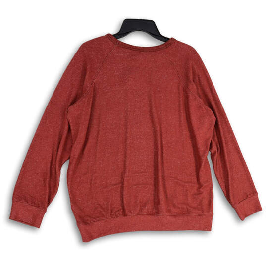 NWT Womens Red Round Neck Long Sleeve Pullover Sweatshirt Size XL image number 2