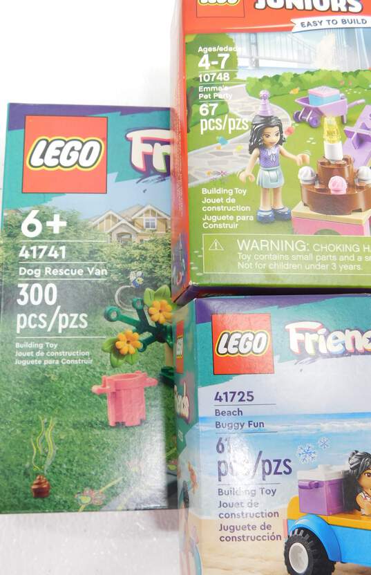 Friends Factory Sealed Sets 10748: Emma's Pet Party 41725: Beach Buggy Fun & 41741: Dog Rescue Van image number 2