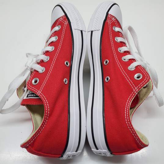 Converse Chuck Taylor Ox All Star Red/White Sneakers 7.5M/9.5W image number 3