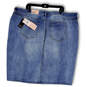 NWT Womens Blue Denim Stretch Medium Wash Straight and Pencil Skirt Size 24 image number 2