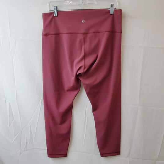 Lululemon Pink Cropped Activewear Leggings Size 14 image number 2
