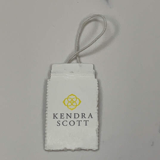 Designer Kendra Scott Gold-Tone Platinum Drusy Stone Tessa Stud Earrings image number 4