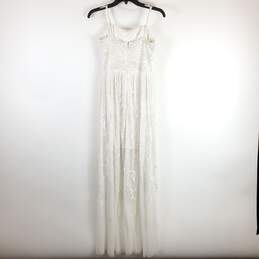 Adrianna Papell Women White Beaded Dress Sz 6 NWT alternative image