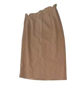Womens Brown Back Zip Knee Length Casual Pencil Skirt Size 12 alternative image