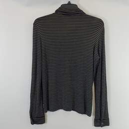 Armani Exchange Women Black Striped Button Up Shirt M alternative image
