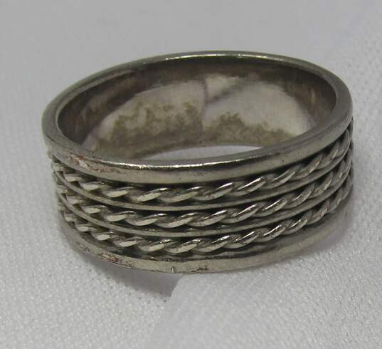 Sterling Silver Braided Mens Size 10 Ring image number 2