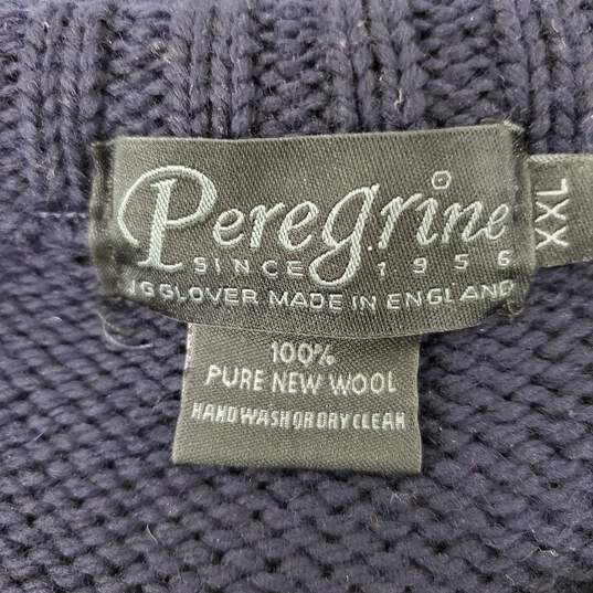 VTG Peregrine WM's Navy Blue Knit 100% Pure Wool Crewneck Sweater Size XXL image number 3