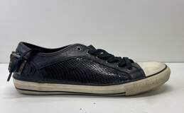 Aldo Leather Saftey Pin Detail Lace Up Sneakers Black 9