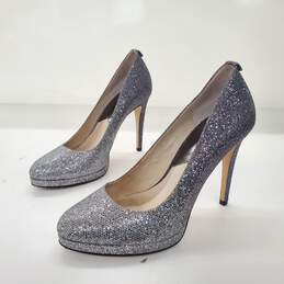 Michael Kors Women's Ombre Silver Glitter Platform Heels Size 7M