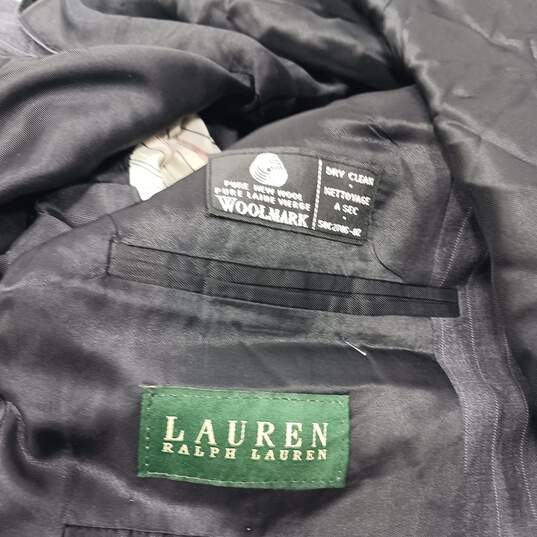 Lauren Ralph Lauren Men's Gray Pinstripe Suit Coat Size 38S image number 4
