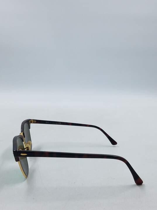 Ray-Ban Tortoise Clubmaster Mirrored Sunglasses image number 4