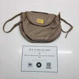 AUTHENTICATED MARC BY MARC JACOBS TAN LEATHER CROSSBODY BAG