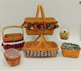 Assorted Vintage Longaberger Baskets W/ Holiday Liners St Patricks Day Christmas