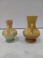 Pair of Hull Multicolor Ceramic Art Vases image number 2