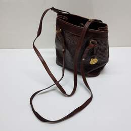 Dooney and Bourke Wooven Leather Brown Shoulder Bag alternative image