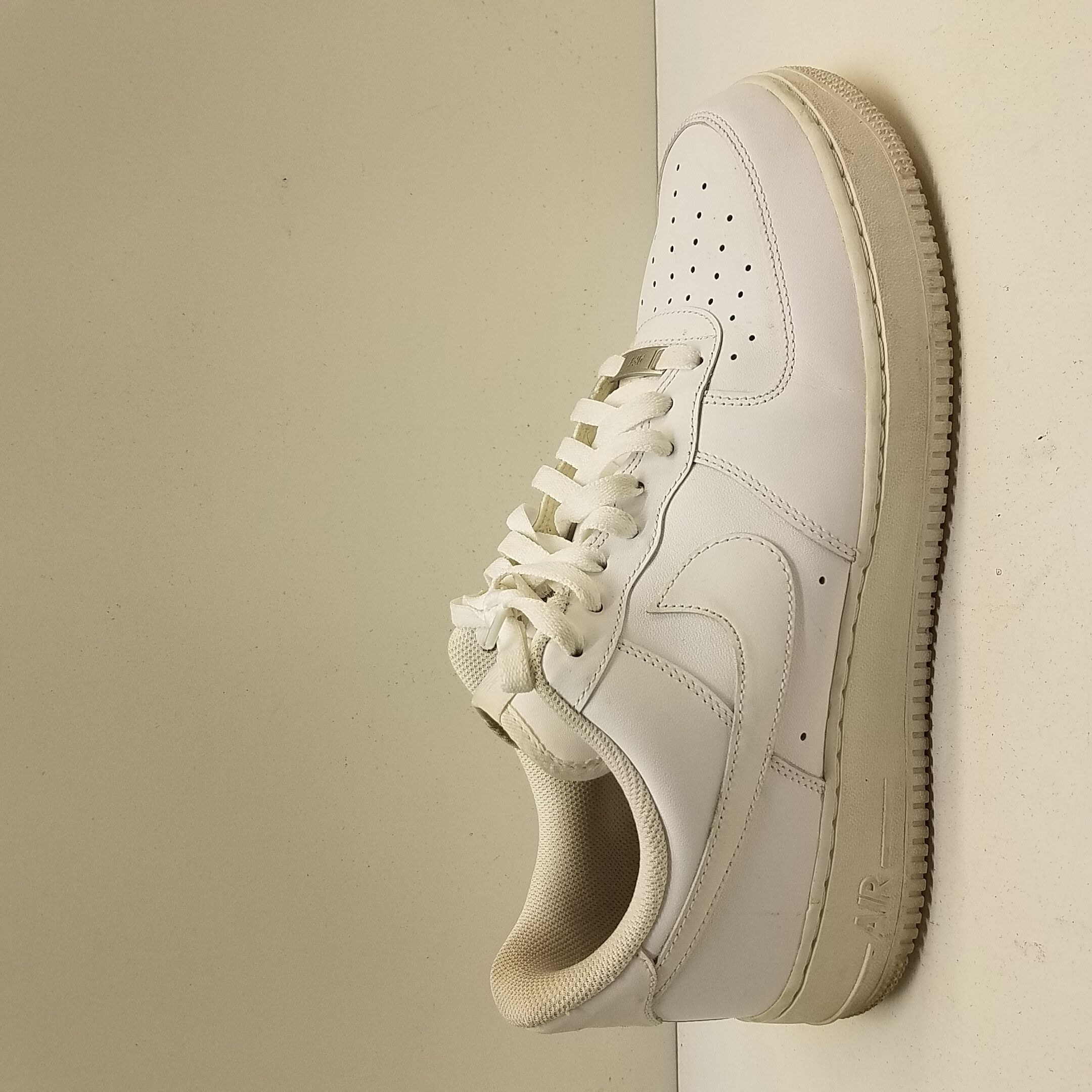 white air force ones size 12