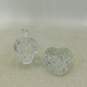 Waterford Crystal Heavy Faceted Heart & Strawberry Paperweights - Broken Stem image number 1