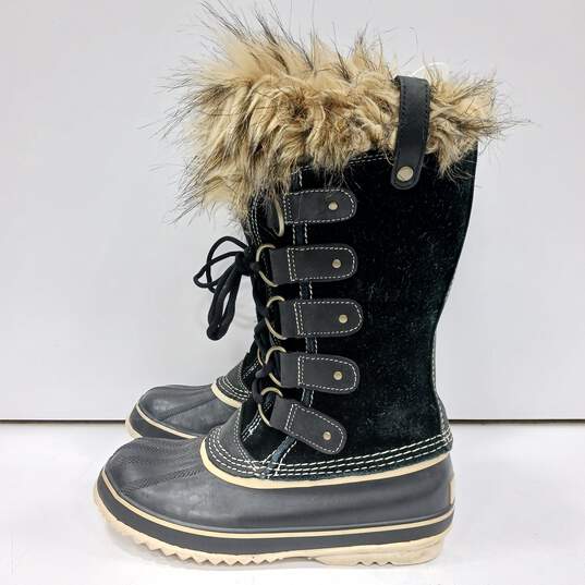 Sorel Women's Black Joan of Arctic Winter Boots Size 8 image number 1