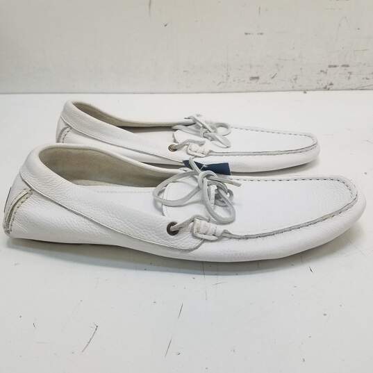 ZARA Man White Leather Tie Loafers Shoes Men's Size 43 image number 1
