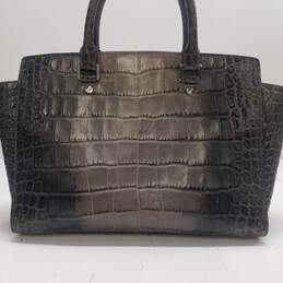 Michael Kors Dillon East West Croc Embossed Leather Shoulder Satchel Bag alternative image