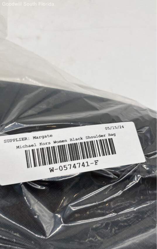 Michael Kors Womens Black Leather Adjustable Strap Crossbody Shoulder Bag image number 6