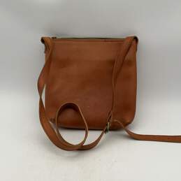 Lifetime Leather Womens Brown Adjustable Strap Zipper Crossbody Bag Purse