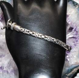 Artisan BA Signed Sterling Silver Bracelet alternative image