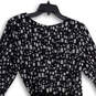 NWT Womens Black White Printed Long Sleeve Back Zip Wrap Dress Size XL image number 4
