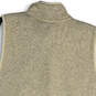NWT Womens White Fleece Mock Neck Full-Zip Sweater Vest Size 1X Plus image number 4