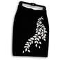 Womens Black Elastic Waist Stretch Pull-On Straight And Pencil Skirt Size M image number 1