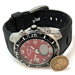 Designer Tommy Bahama Silver-Tone Black Adjustable Strap Analog Wristwatch alternative image