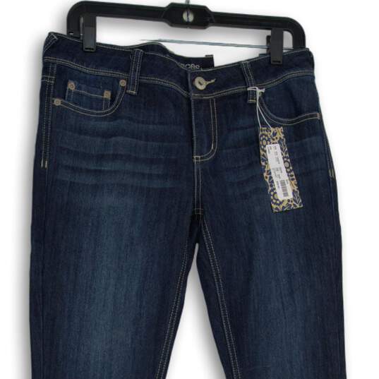 NWT Maurices Womens Blue Denim 5 Pocket Design Bootcut Leg Jeans Size 5/6 image number 3