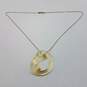 Gold Over Sterling Silver Glass Pendant Necklace Bundle 2pcs 20.0g image number 8
