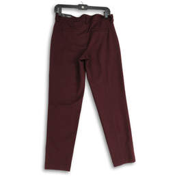 NWT Womens Purple Flat Front Slash Pocket Trouser Pants Size 2/26 alternative image