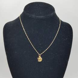 14k Gold 3 Charm 16" Necklace 2.4g