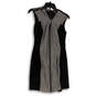 Womens Black Gray Colorblock Regular Fit V-Neck Short Bodycon Dress Size S image number 1