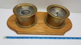 Brass Clock and Barometer Mounted P/R alternative image
