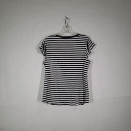 Womens Striped Regular Fit Short Sleeve V-Neck Pullover T-Shirt Size Medium alternative image