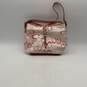 Womens M3U-7028 Pink Ivory Signature Pockets Buckle Charm Shoulder Handbag image number 1