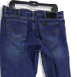 Womens Blue Denim Medium Wash 5 Pocket Design Straight Jeans Size 14L image number 1