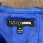 Womens Blue Sleeveless Regular Fit Back-Zip Maxi Dress Size Medium image number 3