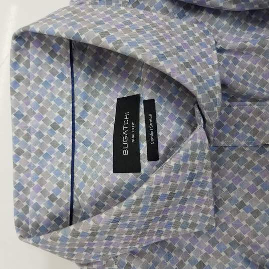 Bugatchi Comfort Neck Collared Button Down Shirt image number 5